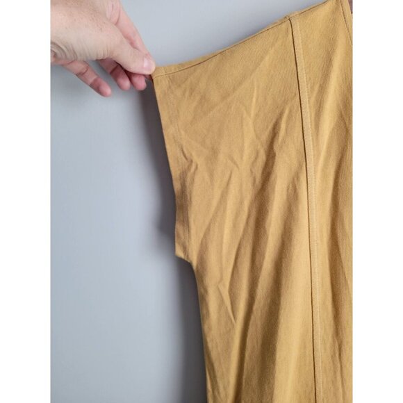 J Jill PureJill Easy Knit Two Pocket Dress Size M Light Curry Yellow Minimalist - Picture 2 of 5